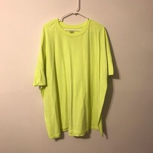 Neon yellow fruit of the loom shirt